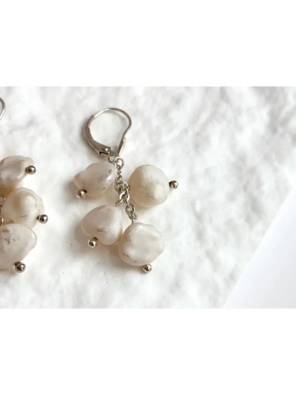 Freshwater Pearl Accented Vintage Sterling Silver 925 Drop Earrings